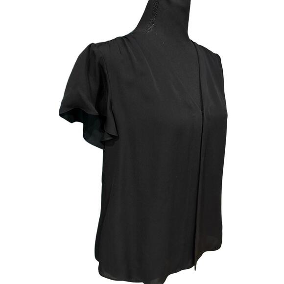 REBECCA TAYLOR Women’s Celina Silk Top in Black-Size 6 - Picture 6 of 12